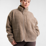 Summit Zip Through Borg Fleece Oat