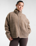 Summit Zip Through Borg Fleece Oat