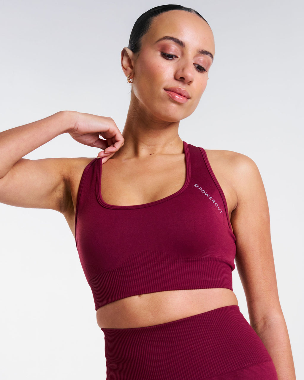 SOLID Seamless Sports Bra Cherry Lacquer