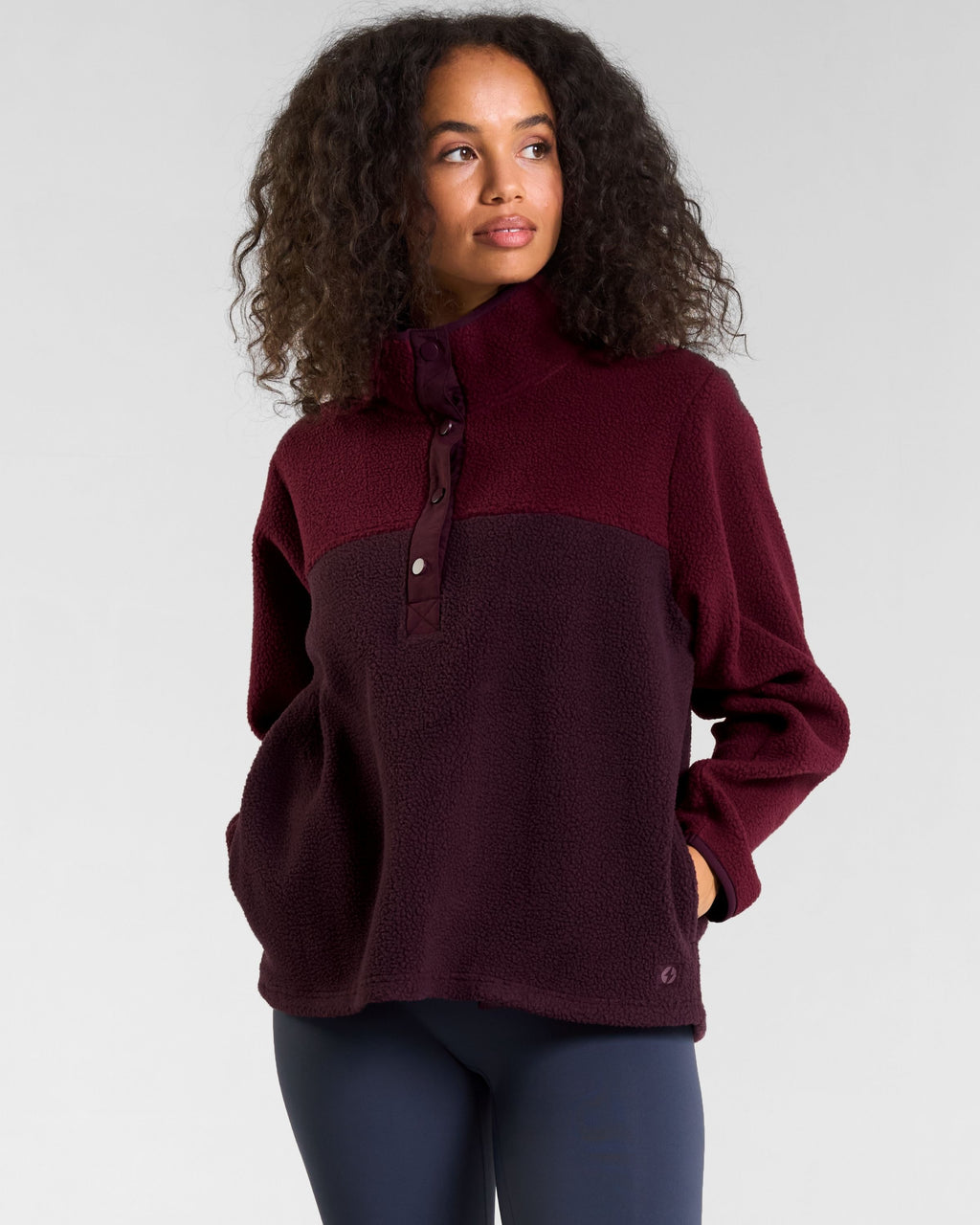 Ascend Half Snap Fleece Cherry Lacquer