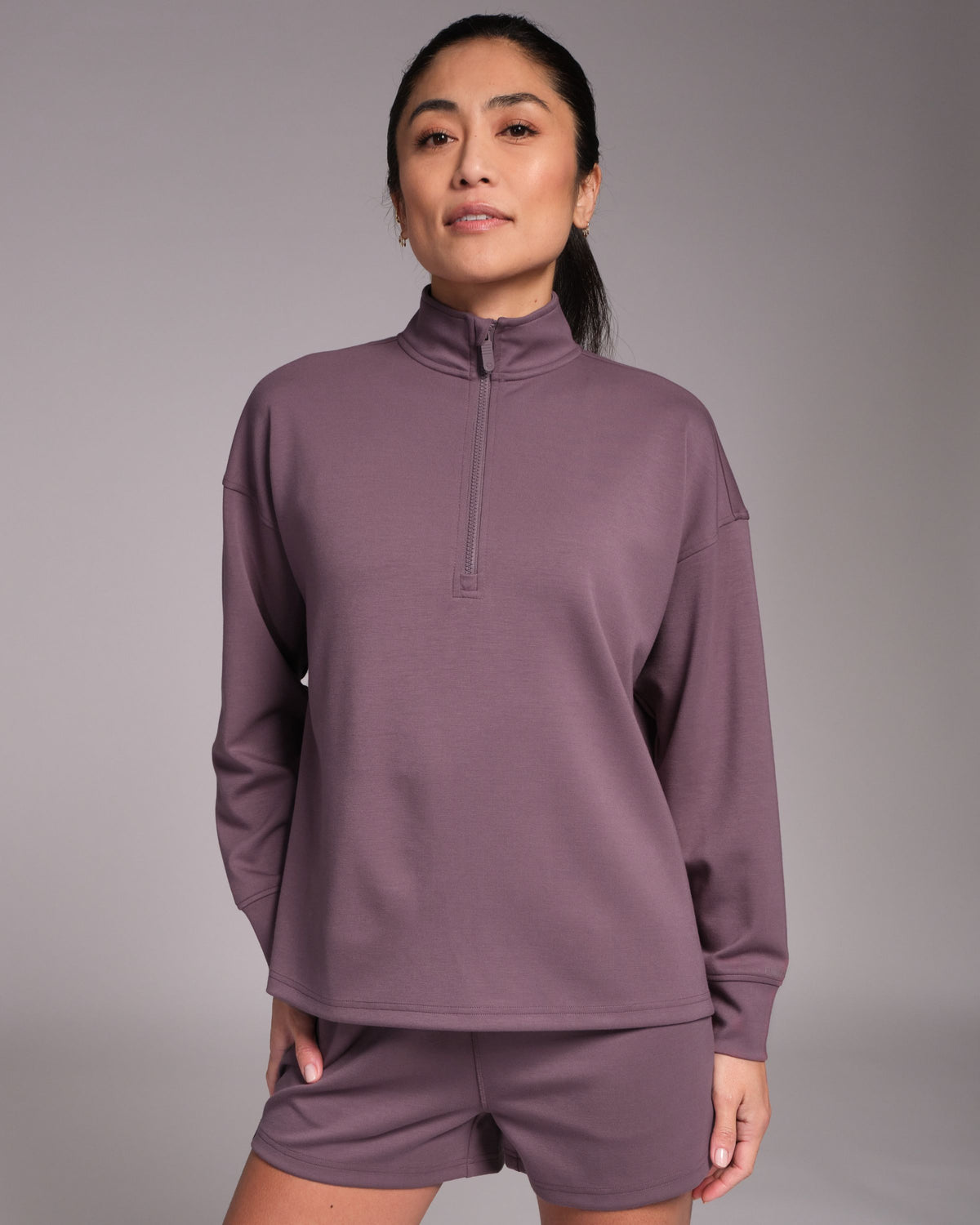 All-Day-Wear Half Zip Sweatshirt Flint