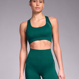 SOLID Seamless Sports Bra Jungle Green