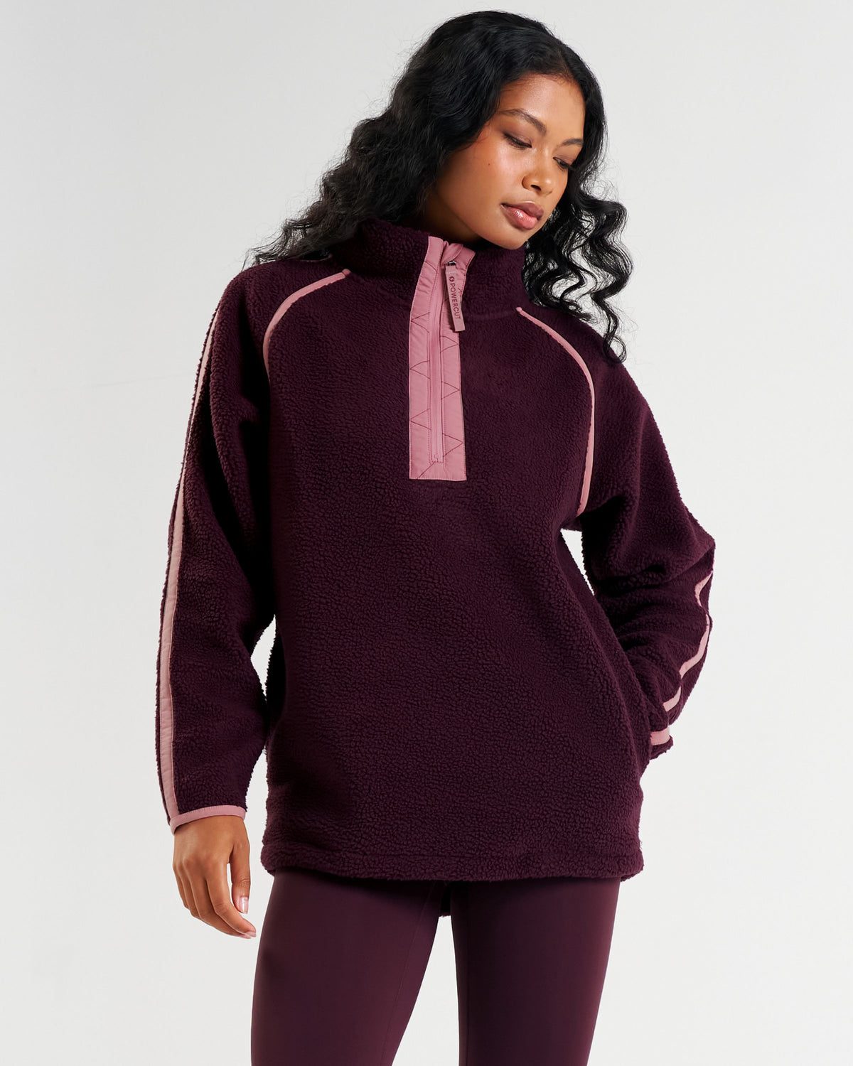 Ascend Quarter Zip Fleece Dark Burgundy