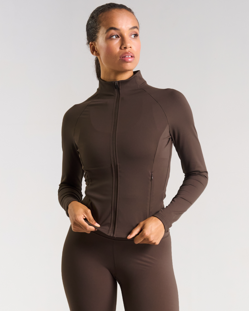 All-Day-Wear Zip Up Jacket Espresso