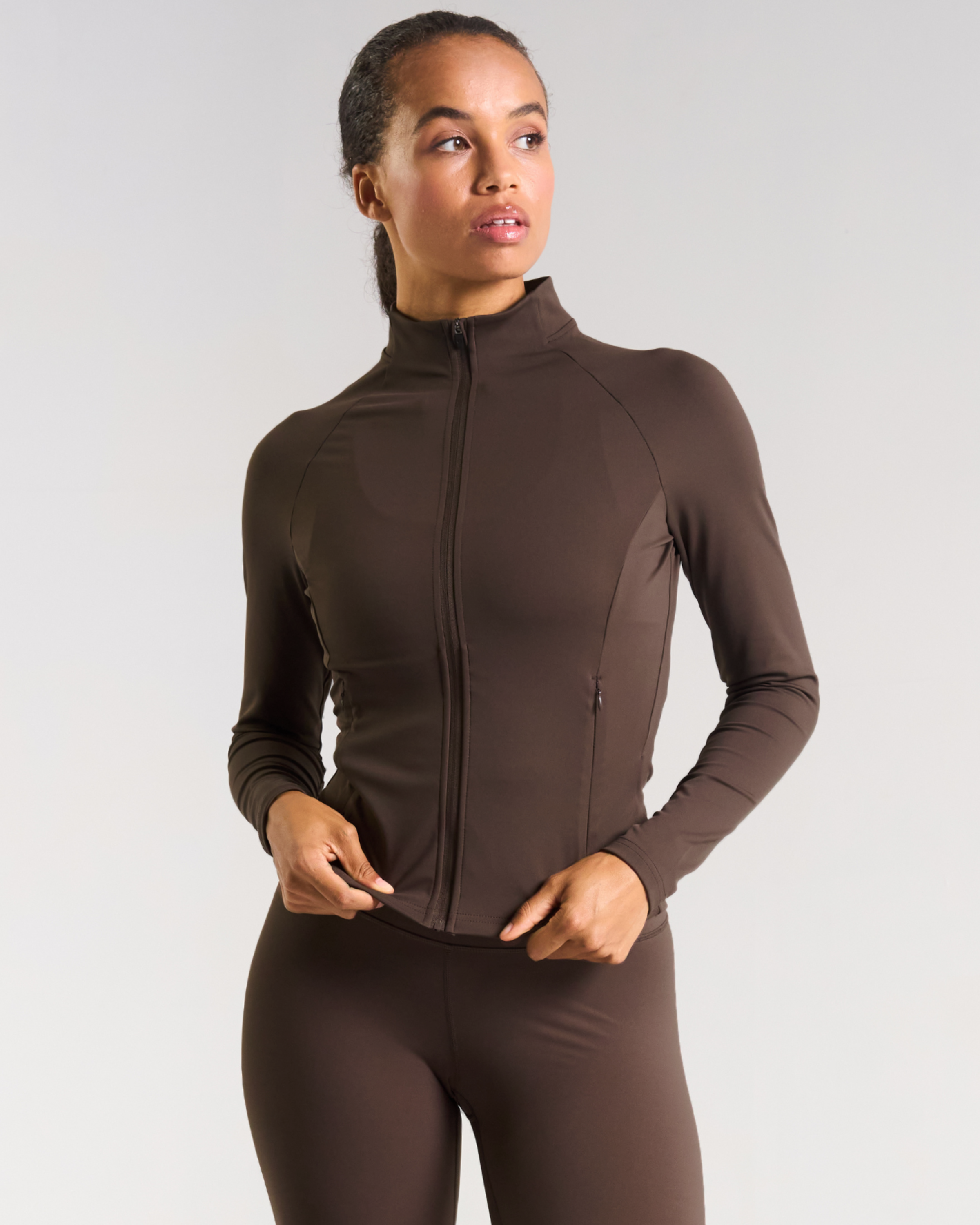 All-Day-Wear Zip Up Jacket Espresso