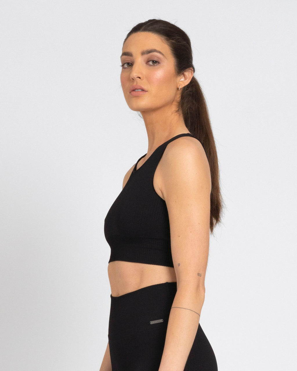 POSE Ribbed Seamless Tank Black