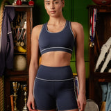 Legacy Piping Detail Sports Bra Retro Navy