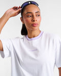 RUNSeries Printed Oversized T-Shirt White & Lilac