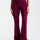 All-Day-Wear Wrap Waist Flared Leggings Cherry Lacquer