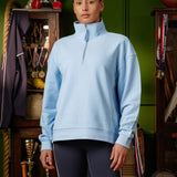Legacy Piping Detail 1/4 Zip Sweatshirt Soft Blue