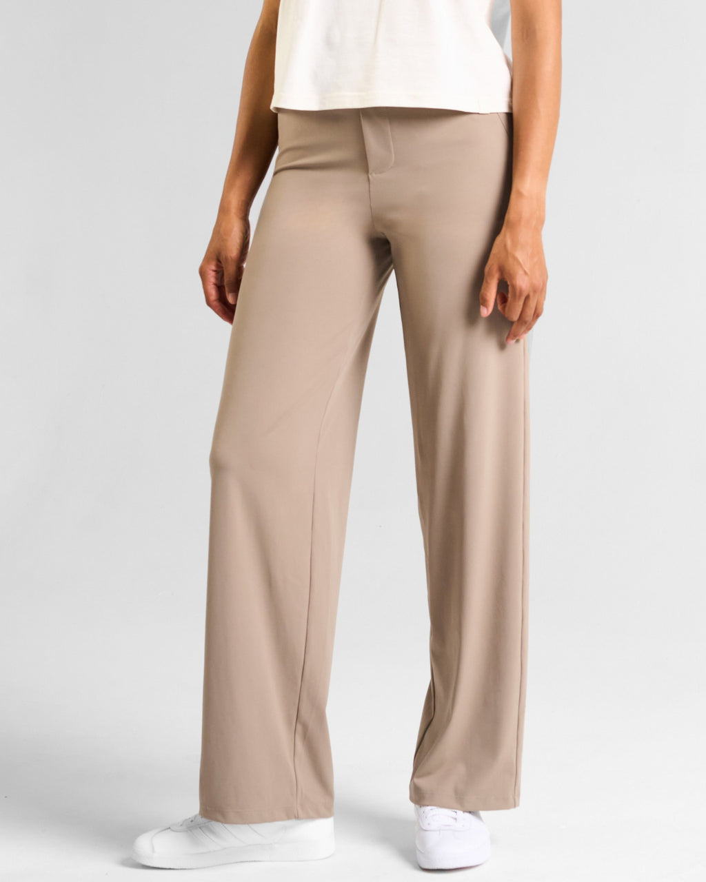 All-Day-Wear Wide Leg Trouser Sandy Taupe