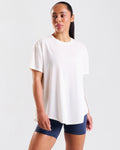 Core Lyocell Blend Tie Back T-Shirt Coconut Milk