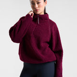 Rise Half-Zip Borg Fleece Cherry Lacquer