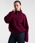 Rise Half-Zip Borg Fleece Cherry Lacquer