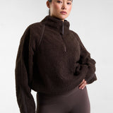 Rise Half-Zip Borg Fleece Espresso