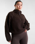 Rise Half-Zip Borg Fleece Espresso