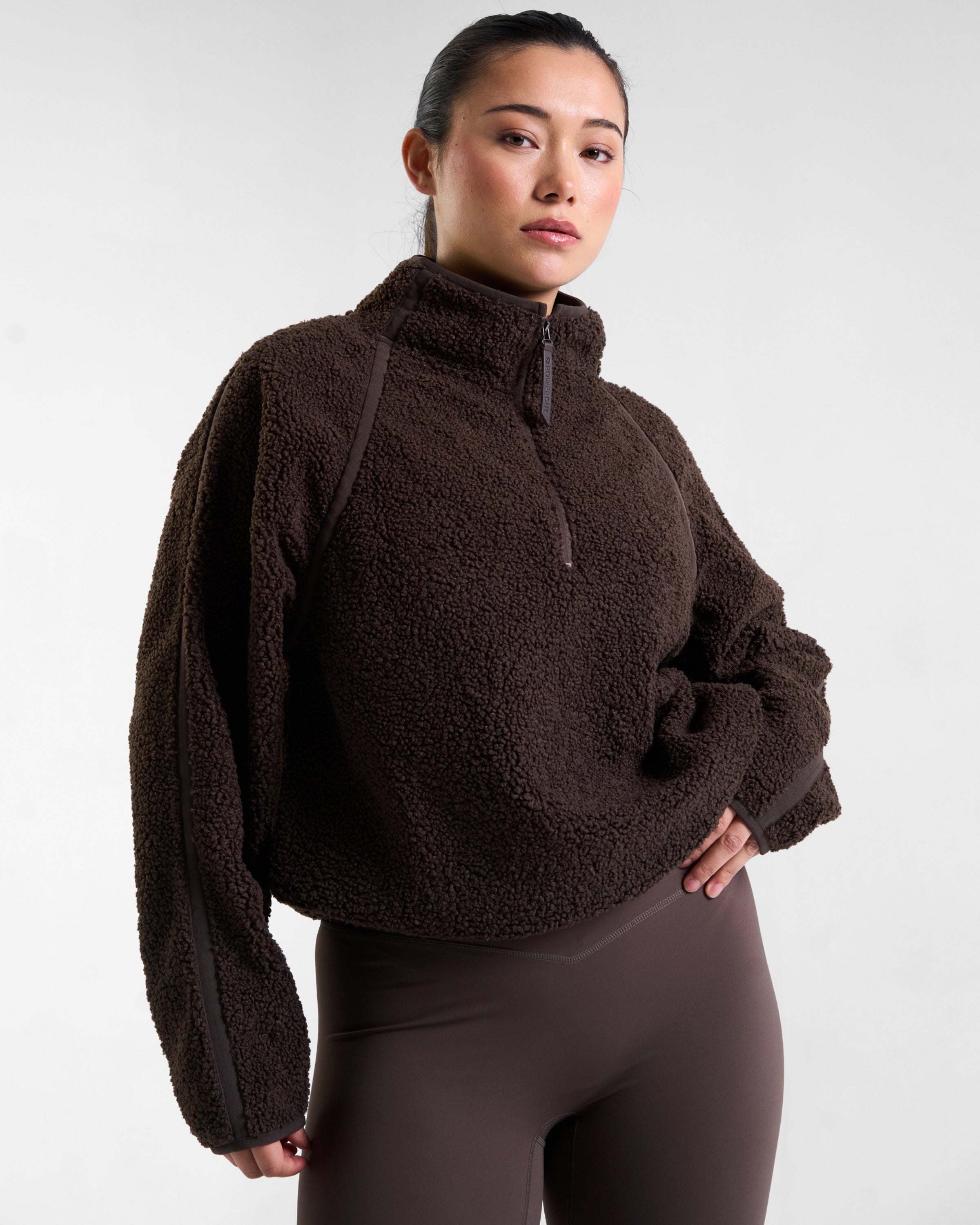 Rise Half-Zip Borg Fleece Espresso