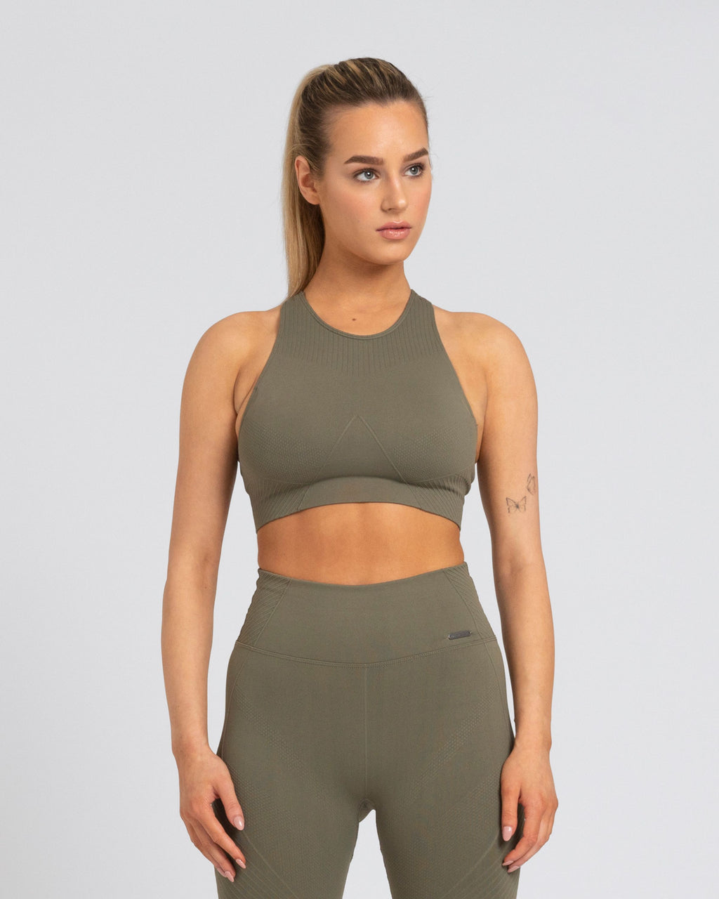 VOLT Seamless Sports Bra Olive Green