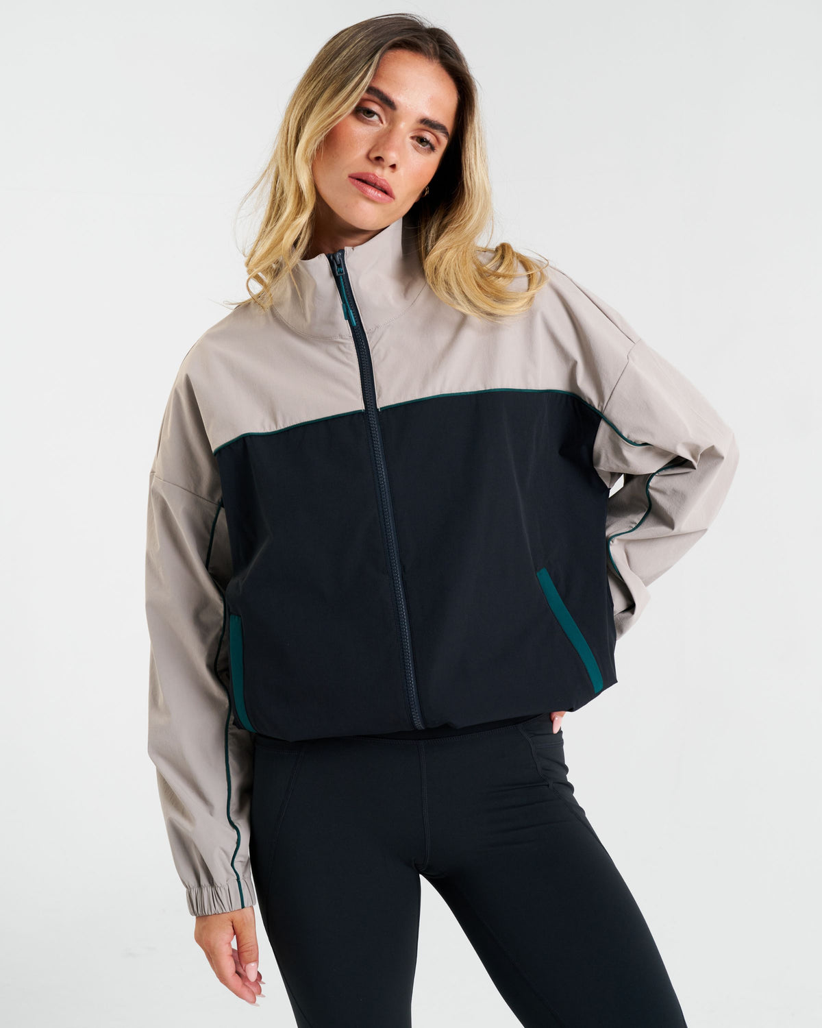 Legacy Piping Detail Woven Track Jacket Stone