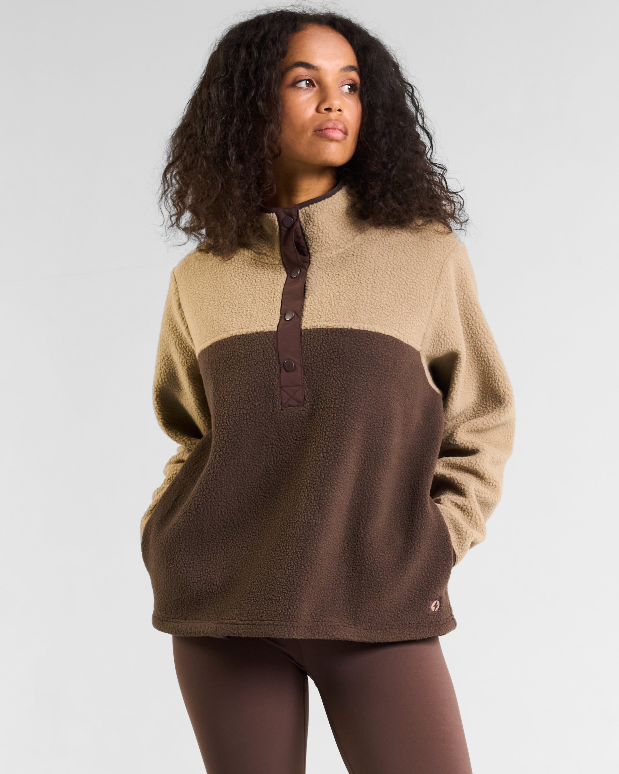 Ascend Half Snap Fleece Sandy Taupe