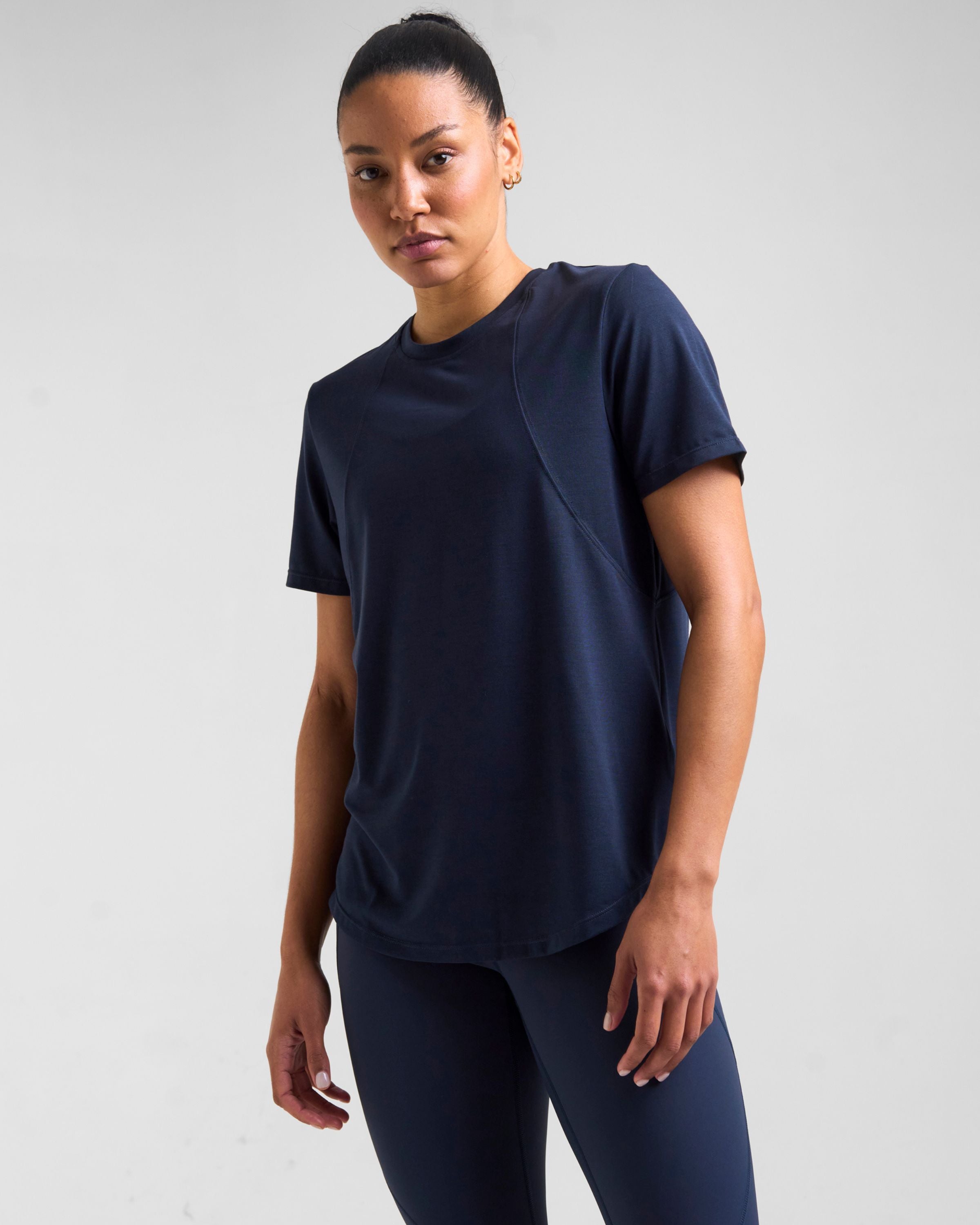 Core Lyocell Blend Active T-Shirt Outerspace Navy