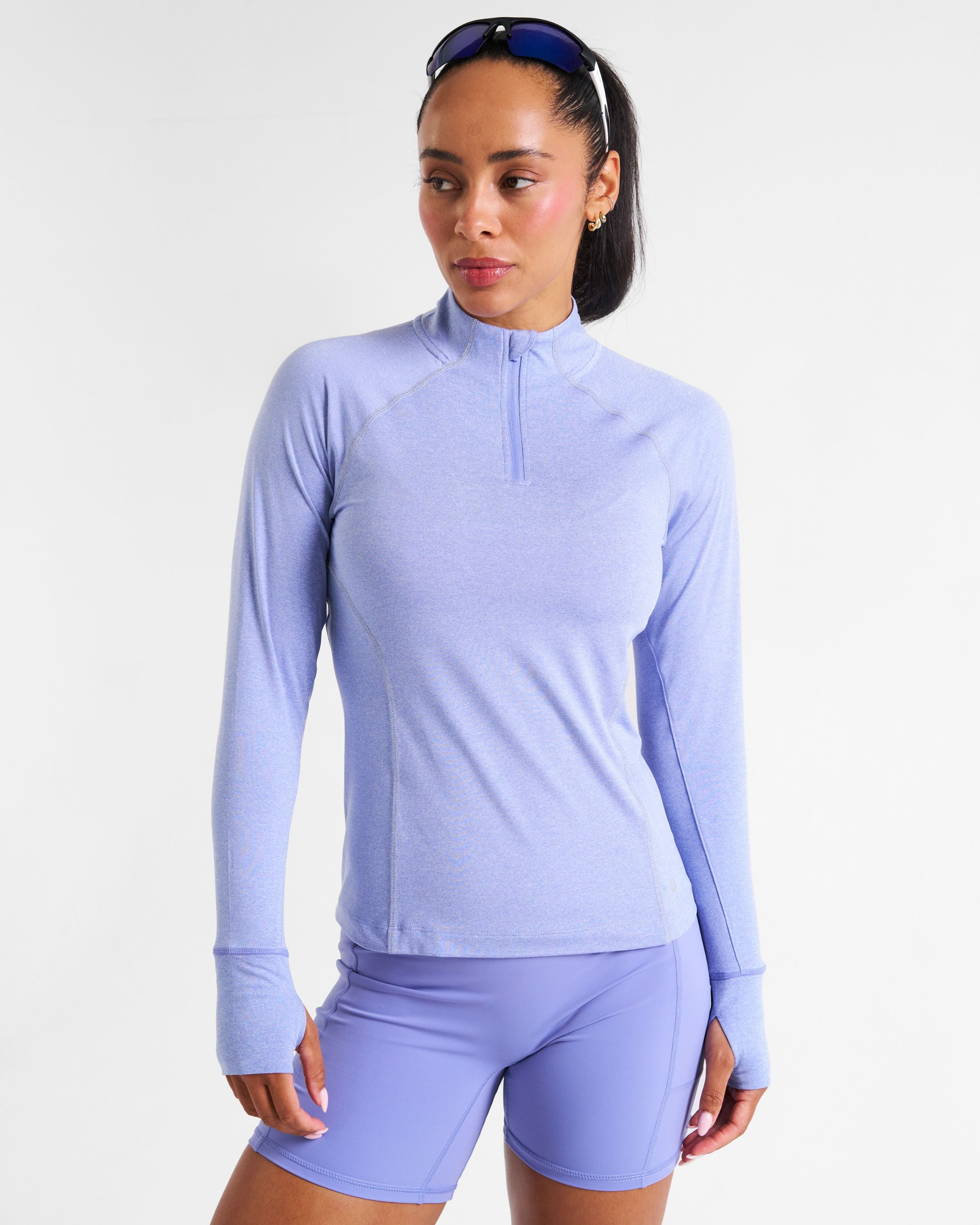 Pace Quarter Zip Top Lavender Dusk