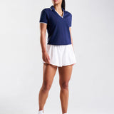 Court Short-Sleeved Polo Shirt Retro Navy