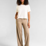 All-Day-Wear Wide Leg Trouser Sandy Taupe