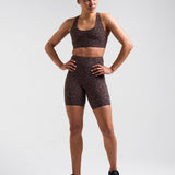 Sculpt High-Waisted 6" Shorts Leopard Brown