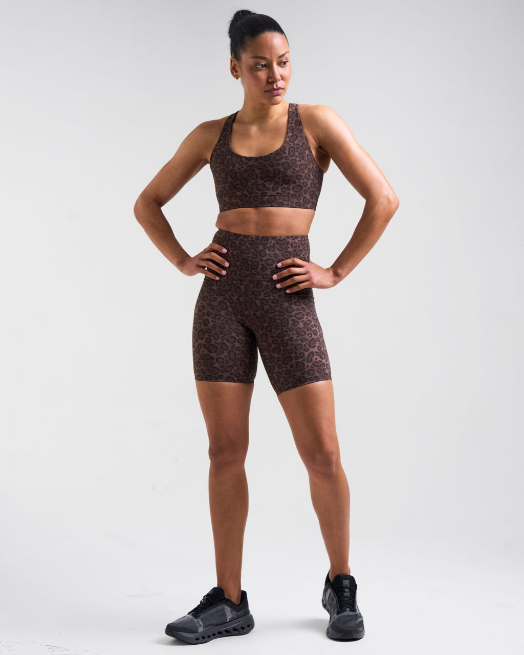 Sculpt High-Waisted 6" Shorts Leopard Brown