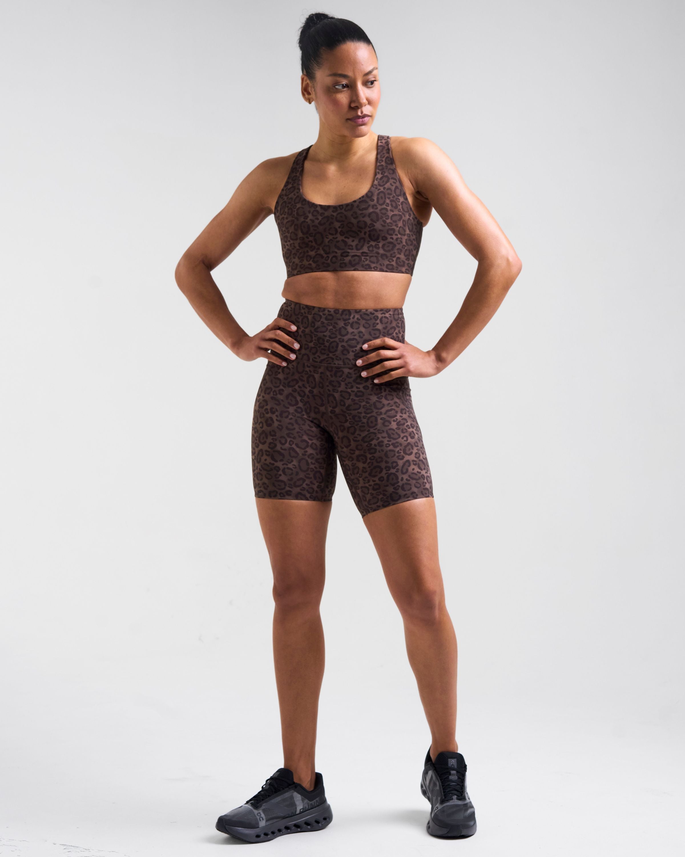 Sculpt High-Waisted 6" Shorts Leopard Brown