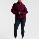 Rise Half-Zip Borg Fleece Cherry Lacquer