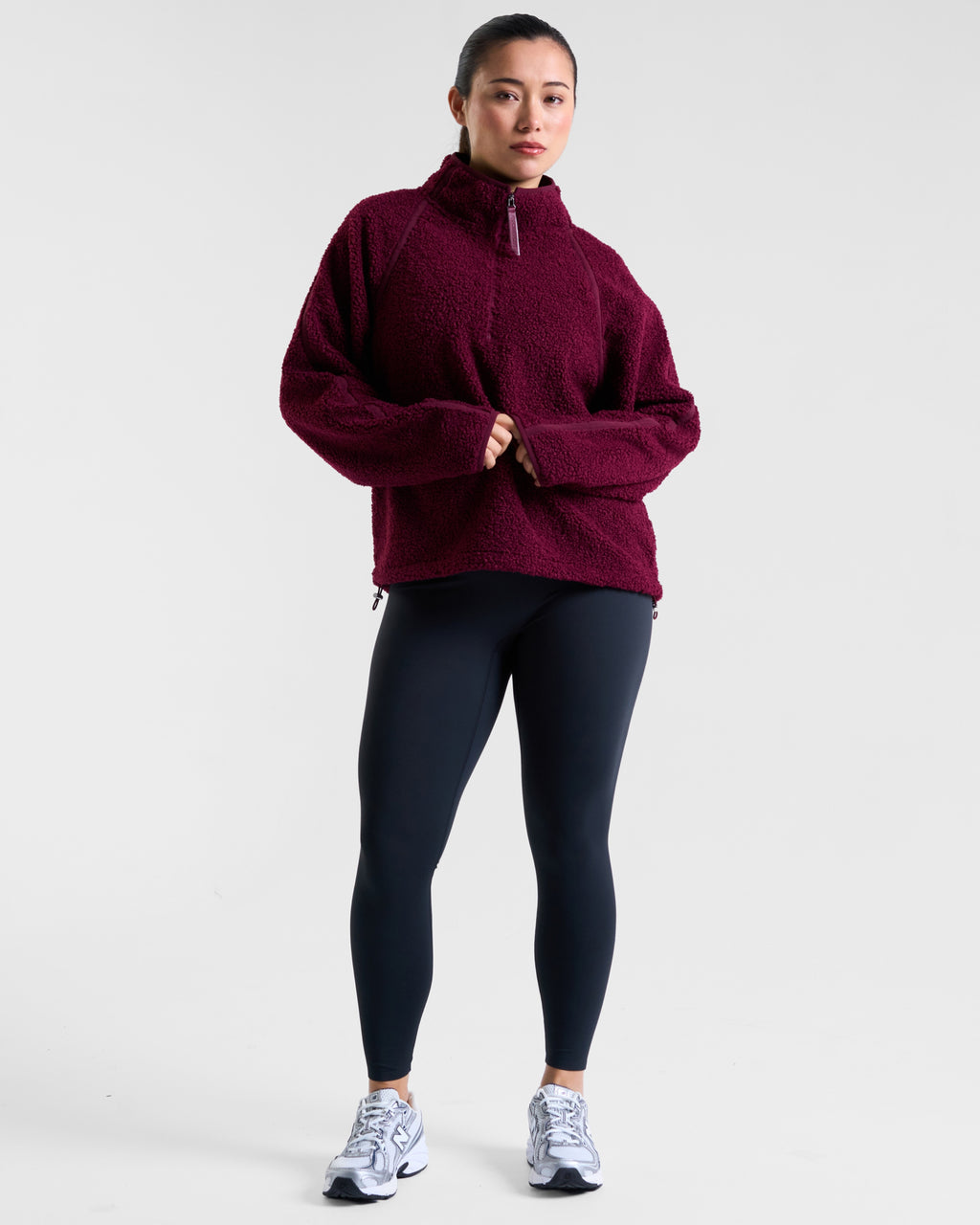 Rise Half-Zip Borg Fleece Cherry Lacquer