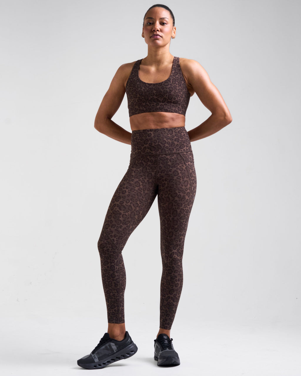 Sculpt High-Waisted Leggings Leopard Brown