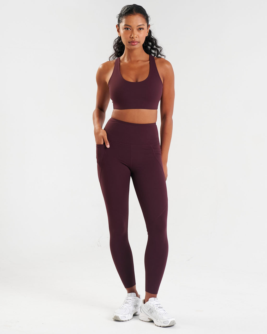 Sculpt Medium Support Sports Bra Dark Burgundy