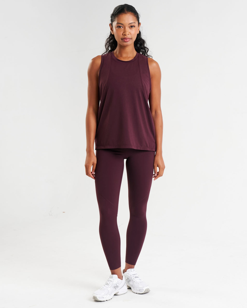 Core Lyocell Blend Active Vest Dark Burgundy