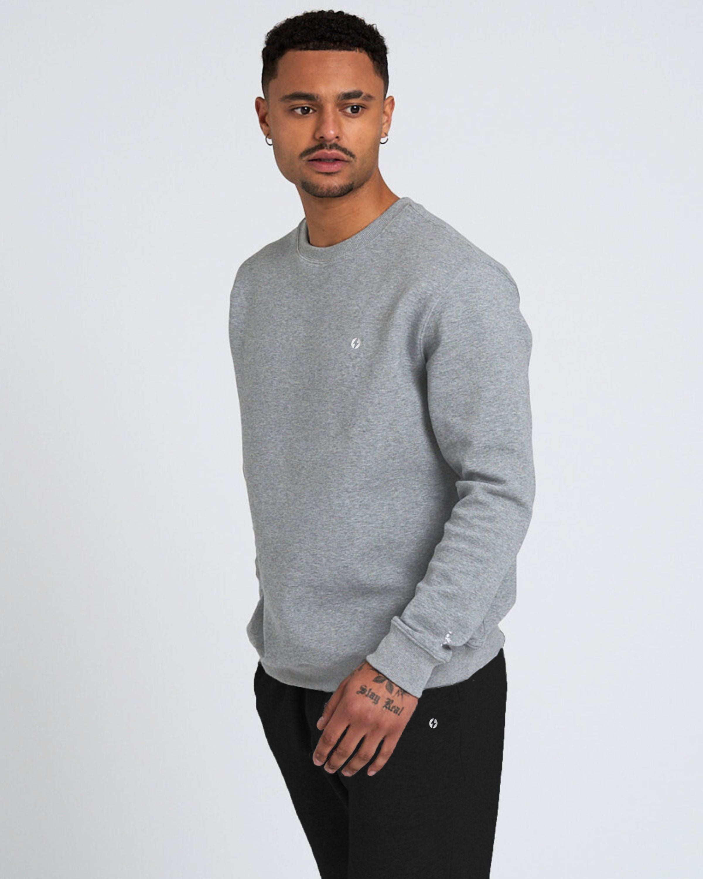 tek//pak Men's Crew Neck Grey Marl