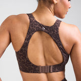 Sculpt Medium Support Sports Bra Leopard Brown
