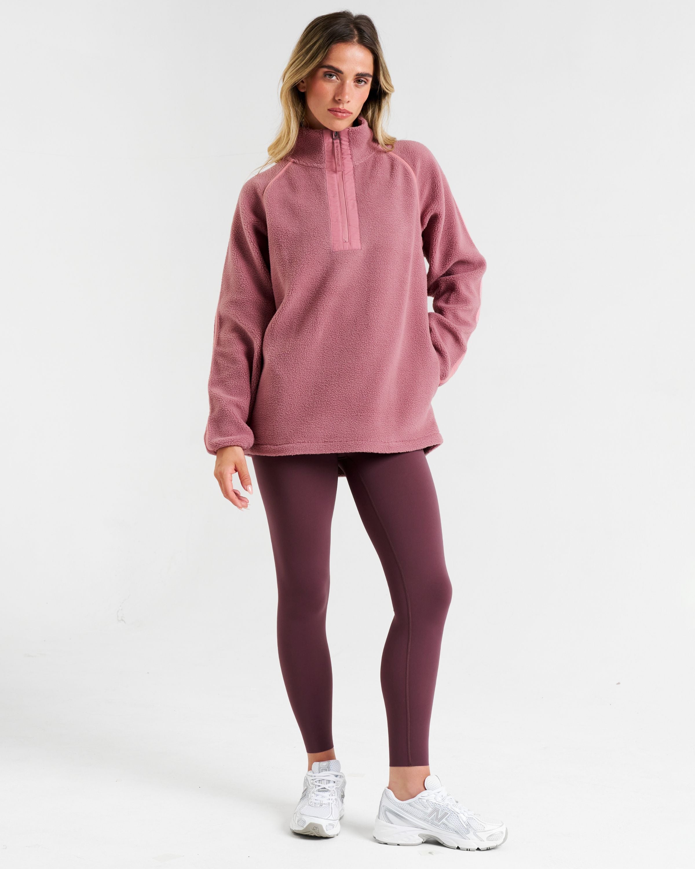 Ascend 1/4 Zip Fleece Dusty Pink