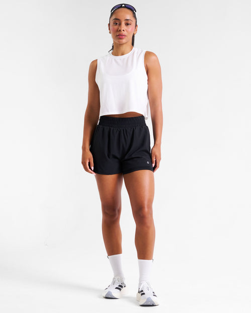 RUNSeries Cropped Tank Top White