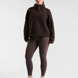 Rise Half-Zip Borg Fleece Espresso
