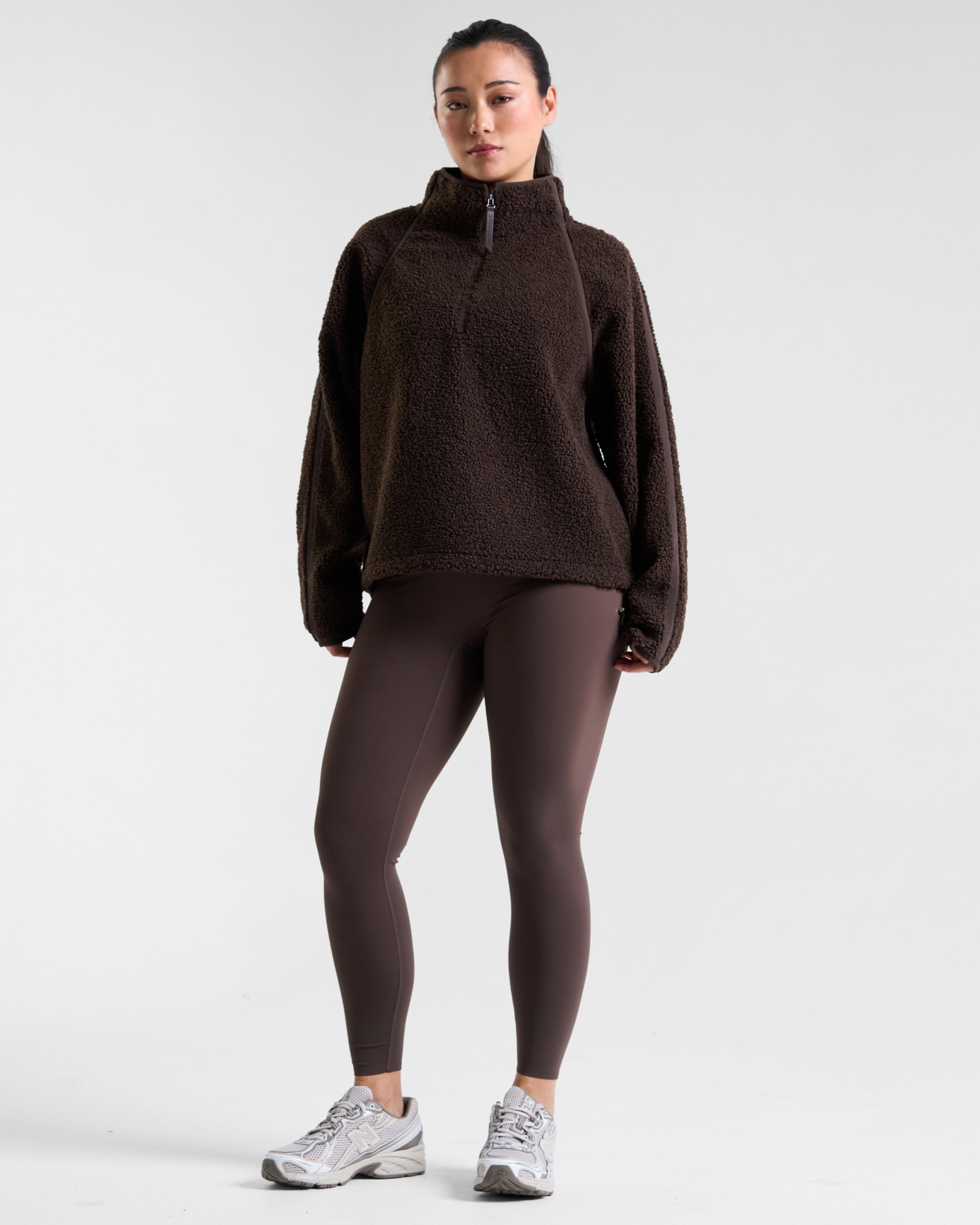 Rise Half-Zip Borg Fleece Espresso
