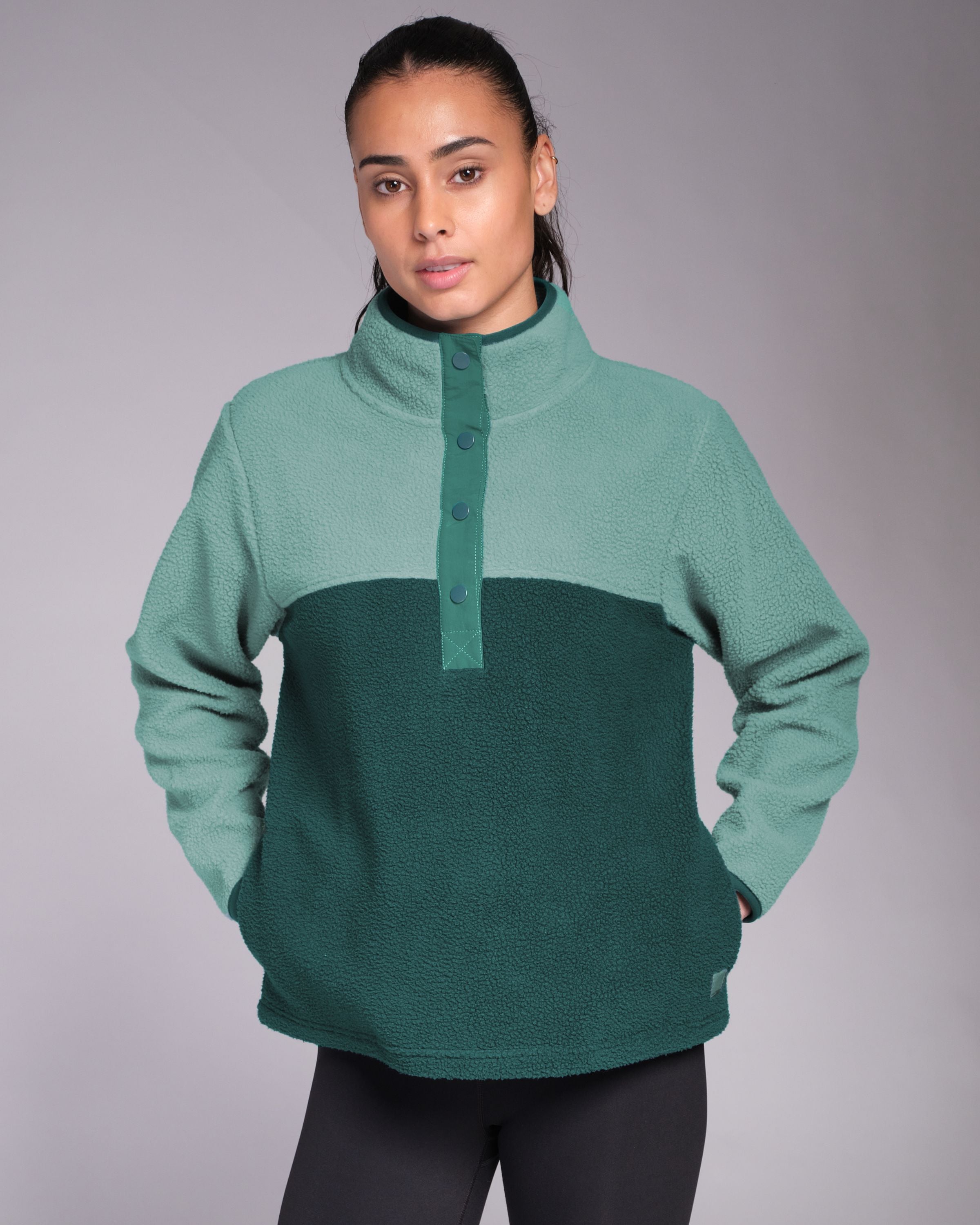 Ascend Half Snap Fleece Dusty Turquoise
