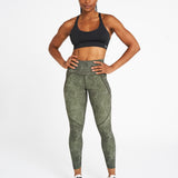 Sculpt High-Waisted Leggings Wave Print Climbing Ivy