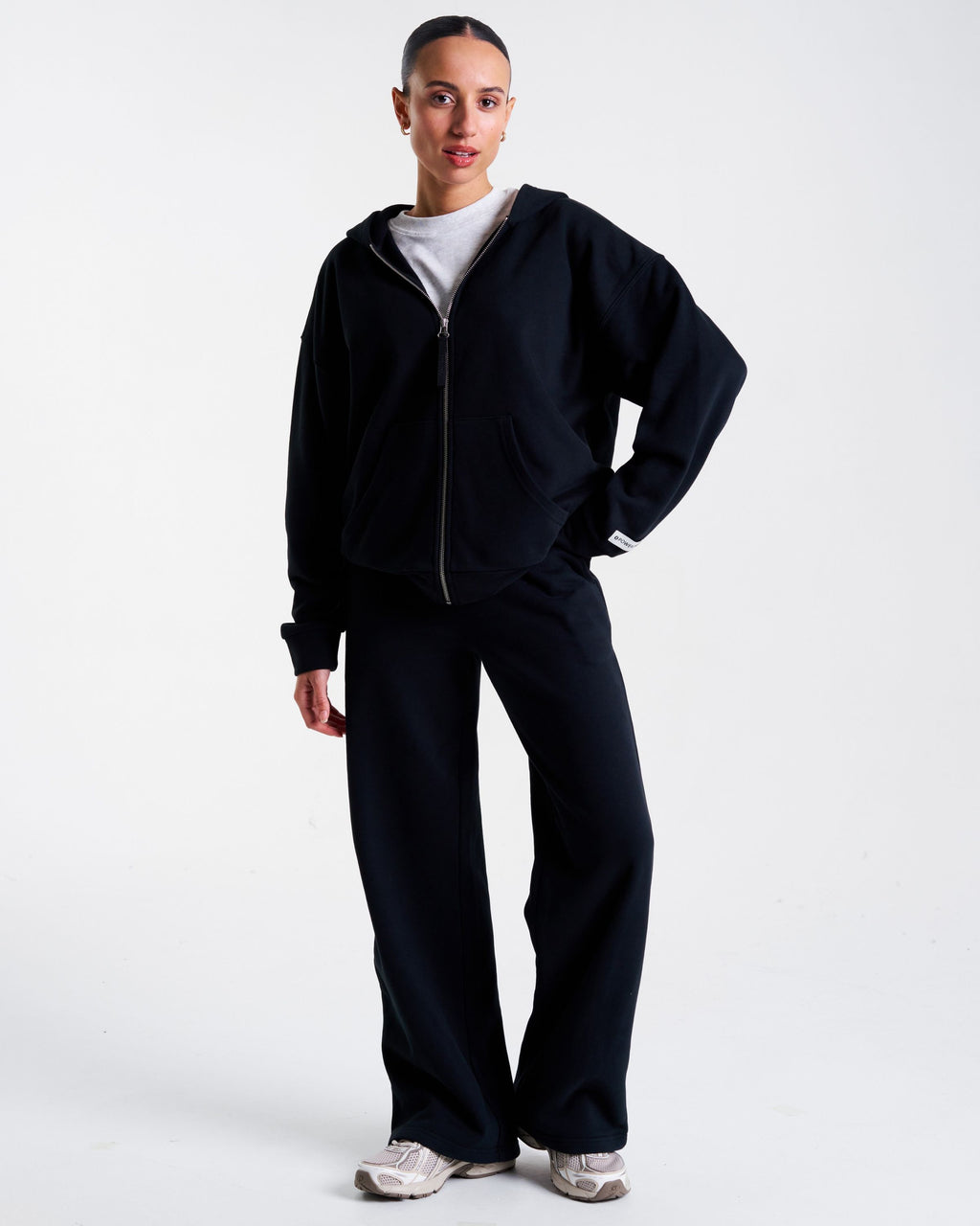 Clubhouse Relaxed Straight Leg Joggers Washed Black