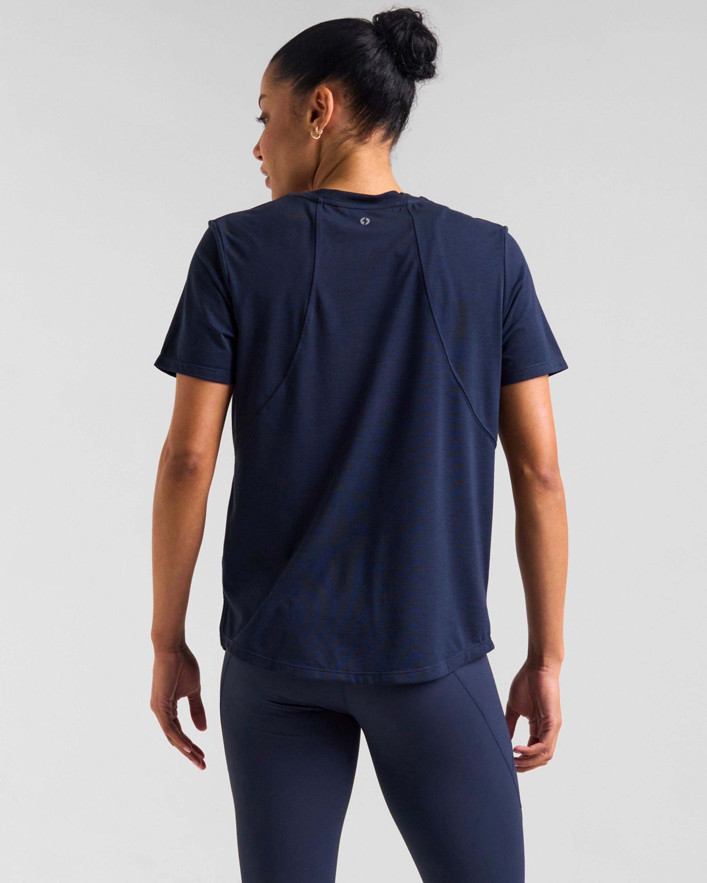 Core Lyocell Blend Active T-Shirt Outerspace Navy