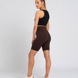 POSE Ribbed Seamless Shorts Mocha