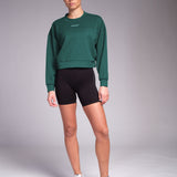 Studio Cropped Sweatshirt Jungle Green