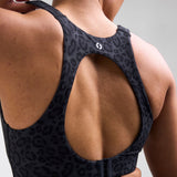 Sculpt Medium Support Sports Bra Leopard Black