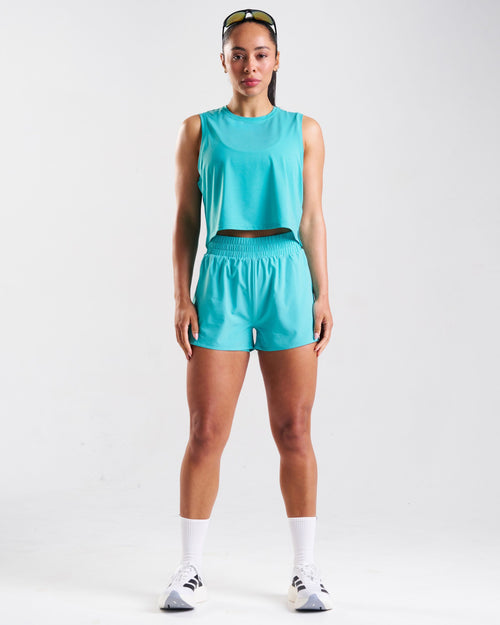 RUNSeries Cropped Tank Fresh Aqua